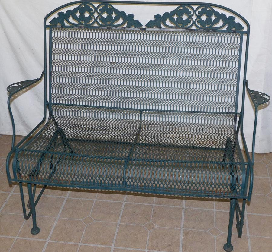 Vintage Painted Wrought Iron Glider (1 of 5)
