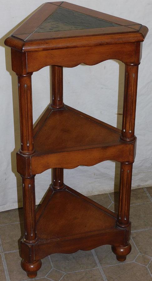 Cherry Stone Top 3 Tier Corner Stand (1 of 3)