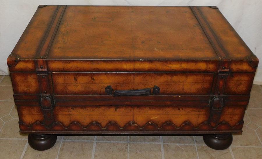 Faux Leather Coffee Table By Collezion Europa (1 of 6)