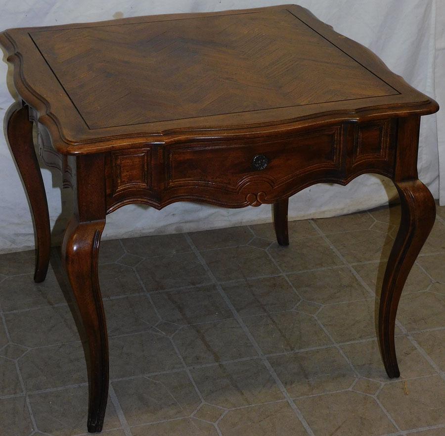 Parquetry Type French 1 Drawer End Table by Hekman (1 of 5)