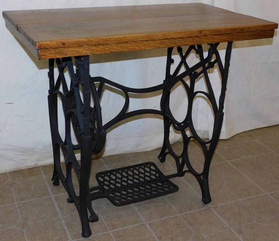 Sewing Machine Base Table W/ Oak Top (1 of 3)