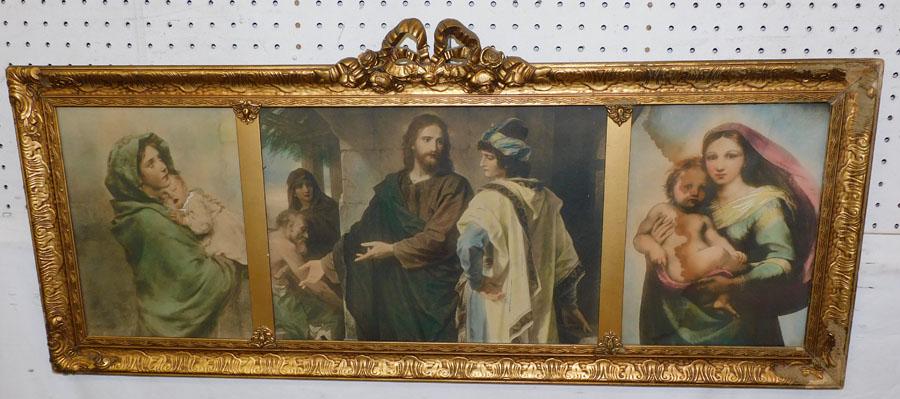 Antique Gilded Framed Print Of Madonna & Child (1 of 1)
