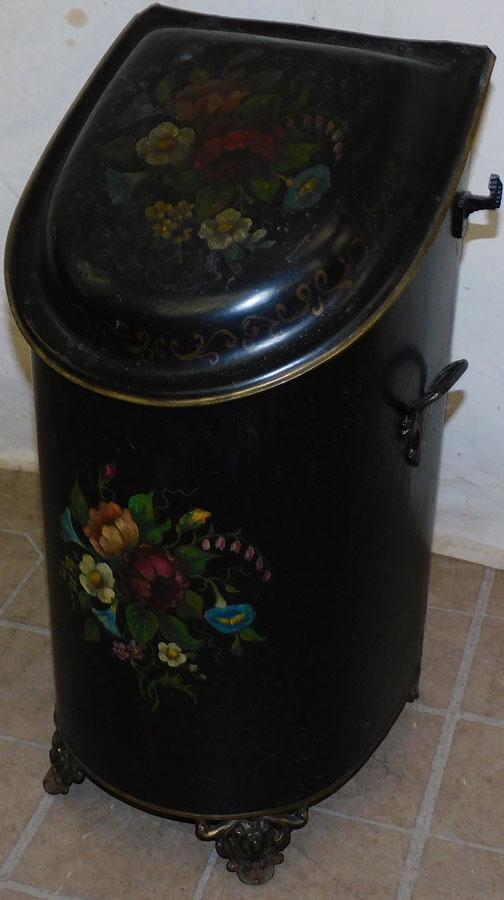 Antique Tole Painted Coal Hog (1 of 3)