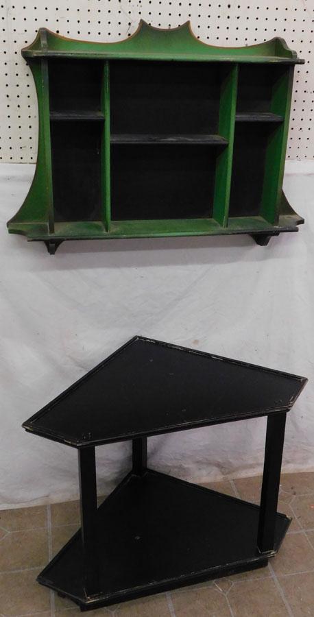 Painted Hanging Wall Shelf & Corner Shelf (1 of 3)