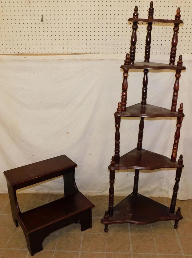 Mahogany Bed Step - Mahogany What Knot Shelf (As Is) (1 of 3)