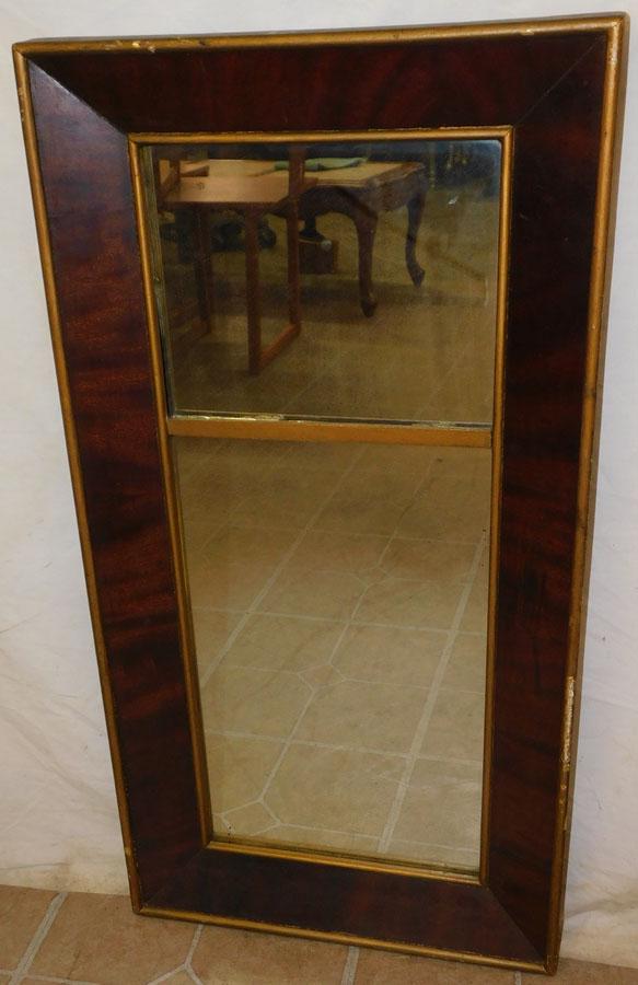 19th C Mahogany Ogee Framed Trumeau Mirror (1 of 3)