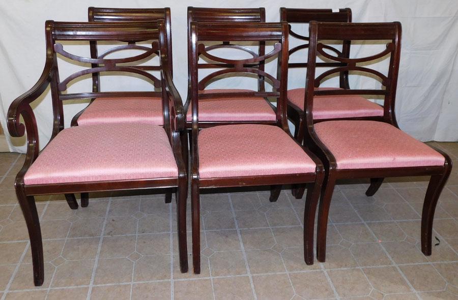 Set 6 Mahogany Regency Style Dining Chairs (1 of 3)