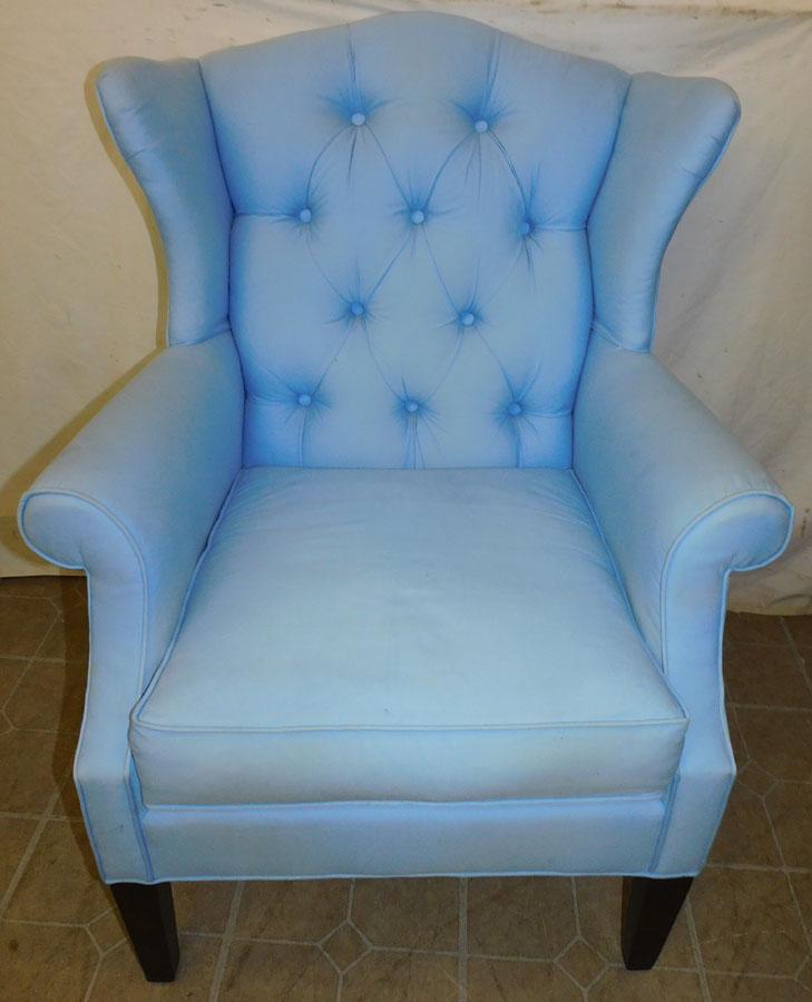 Upholstered Wing Back Chair By Michael Thomas (1 of 3)