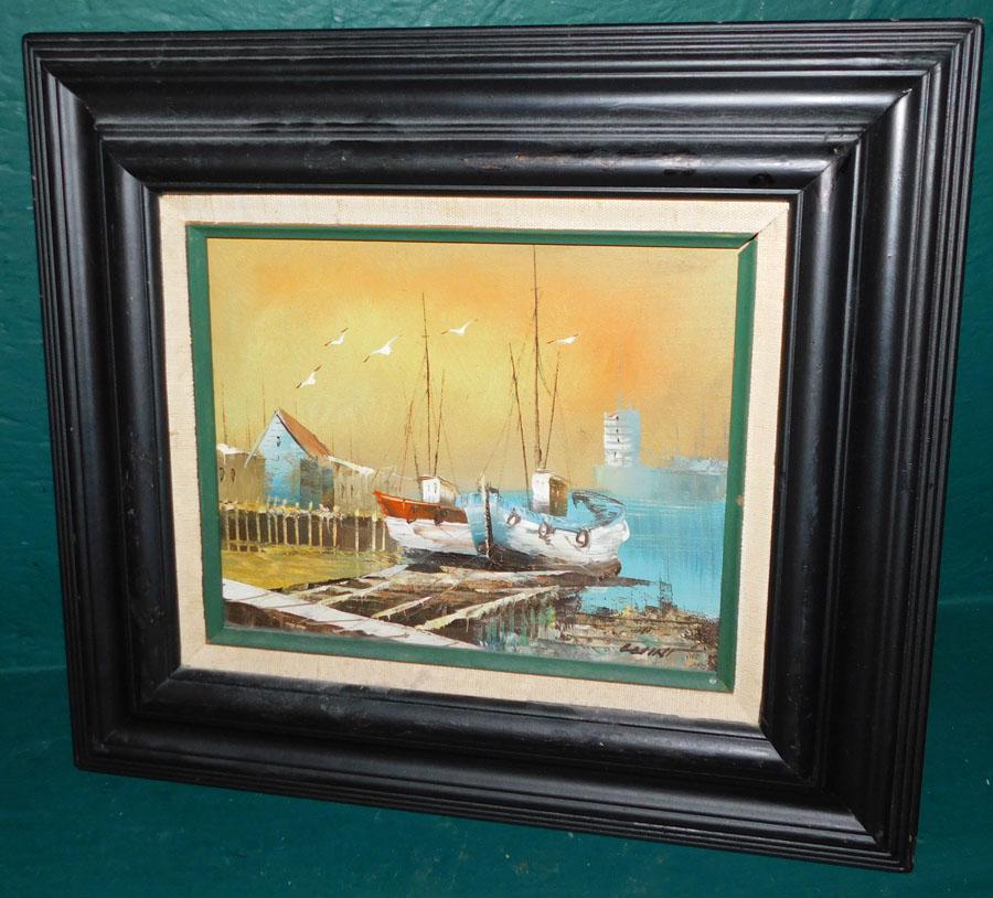 OOB Boat Dock Scene- Signed (1 of 5)