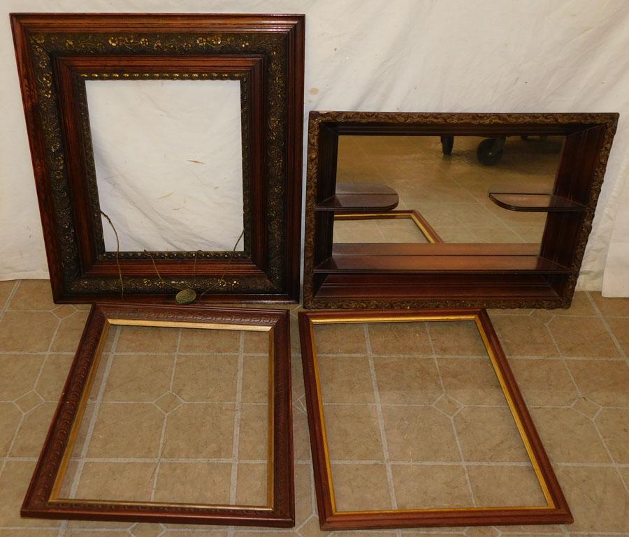 Ornate Framed Mirror & Three Frames (1 of 3)