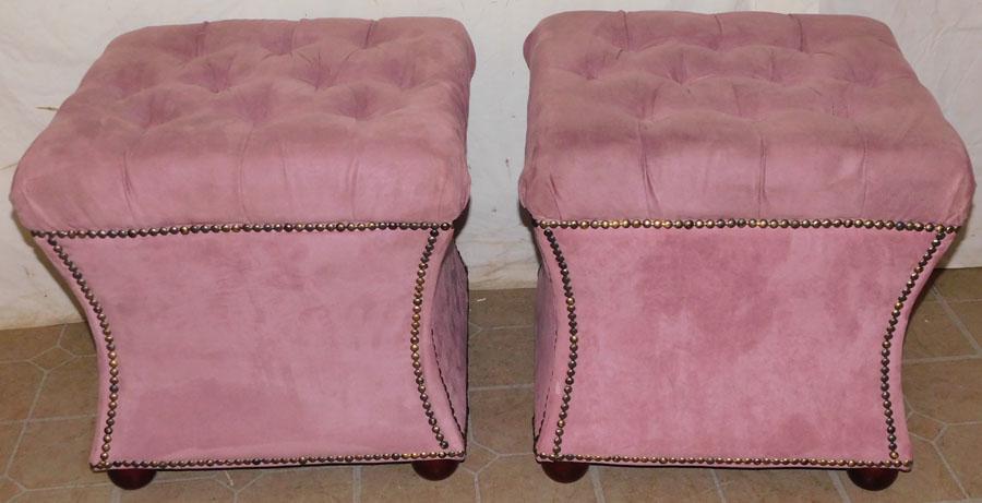 Pair Upholstered Ottomans (1 of 3)