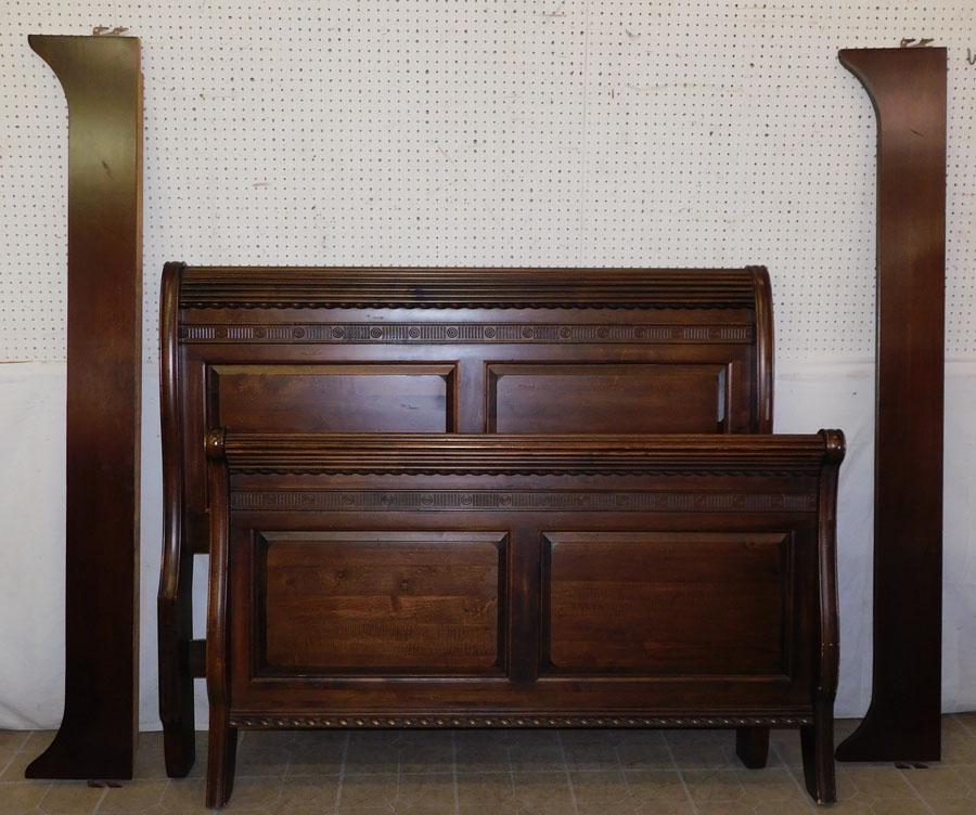 Cherry Sleigh Full Size Bed (1 of 4)