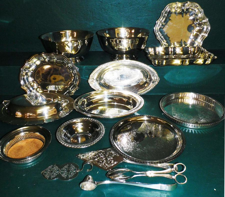 Lot Polished Silver Plate (1 of 2)