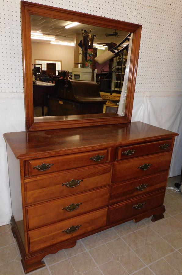 Cherry Dresser W/Mirror (1 of 6)