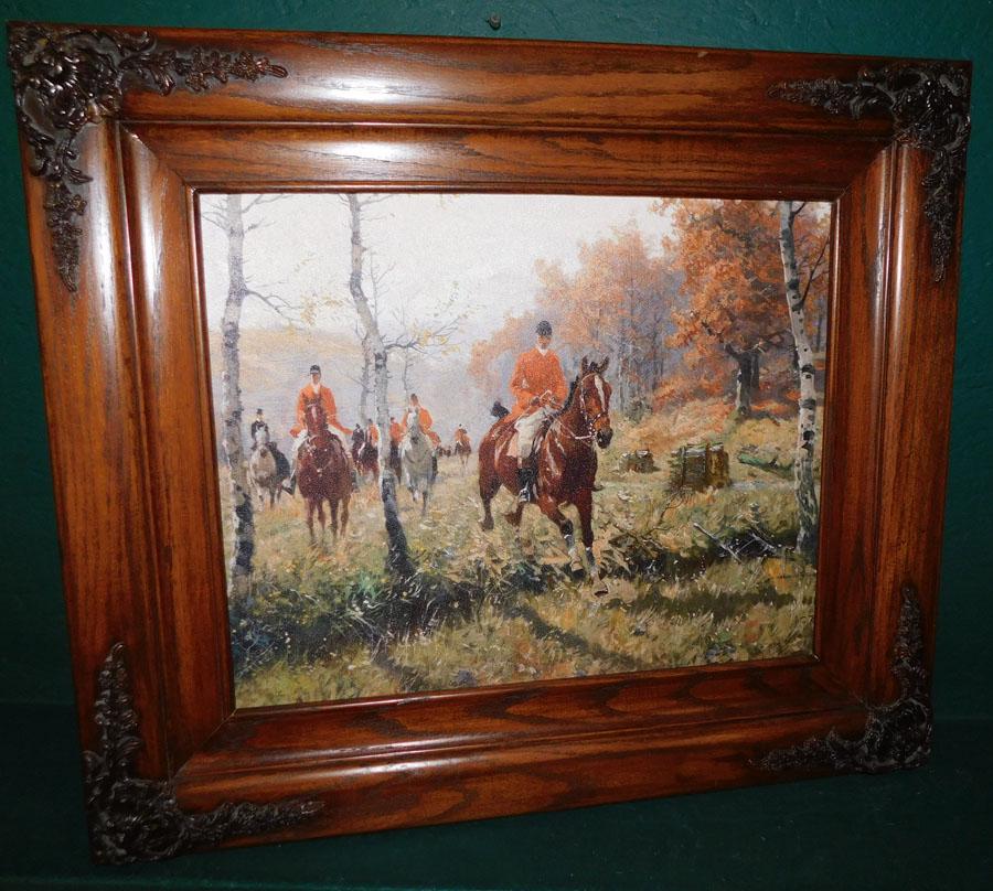 Print On Canvas Fox Hunt Scene (1 of 4)