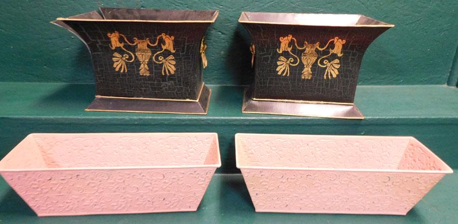 Lot Tole Jardinières (1 of 1)