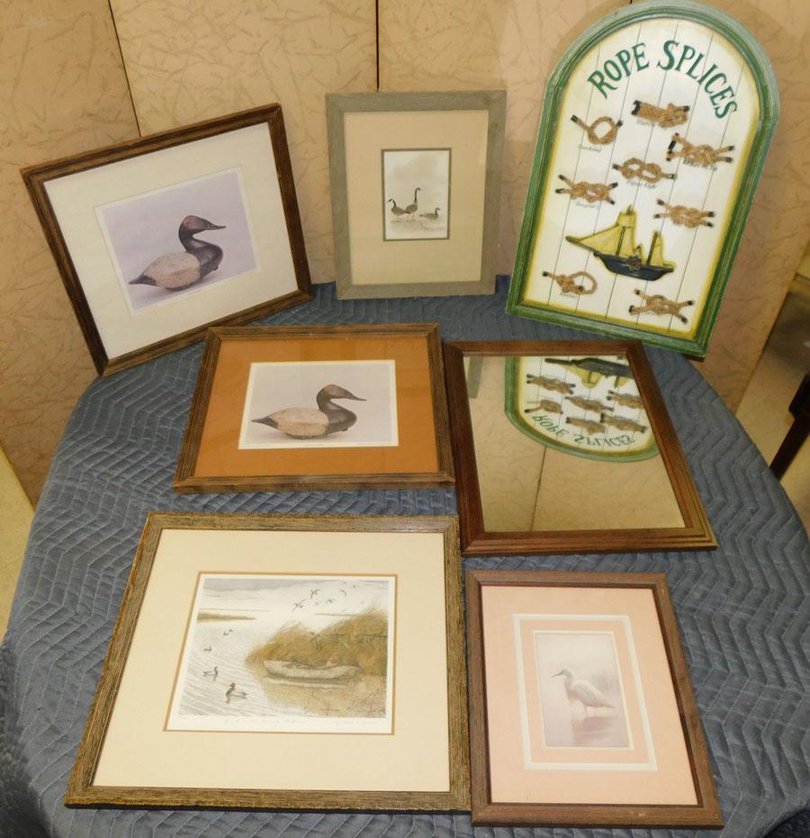 Lot Framed Prints - Mirror- Painted Board (1 of 11)