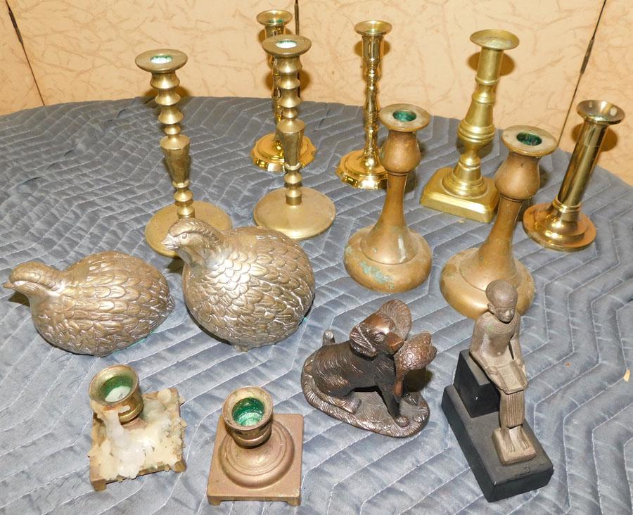 Lot Brass Items SP Quail (1 of 2)