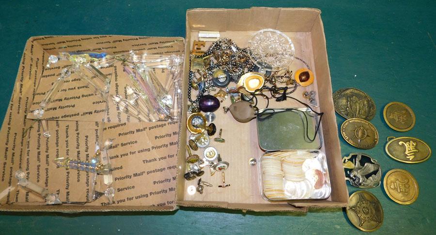 Lot Glass Prisms- Belt Buckles - Misc. (1 of 4)
