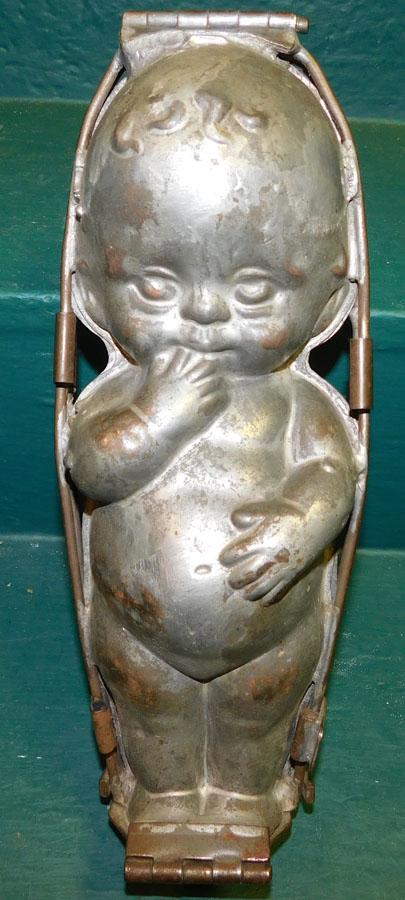 Vintage Metal Baby Chocolate Mold: Vintage Metal Baby Chocolate Mold.