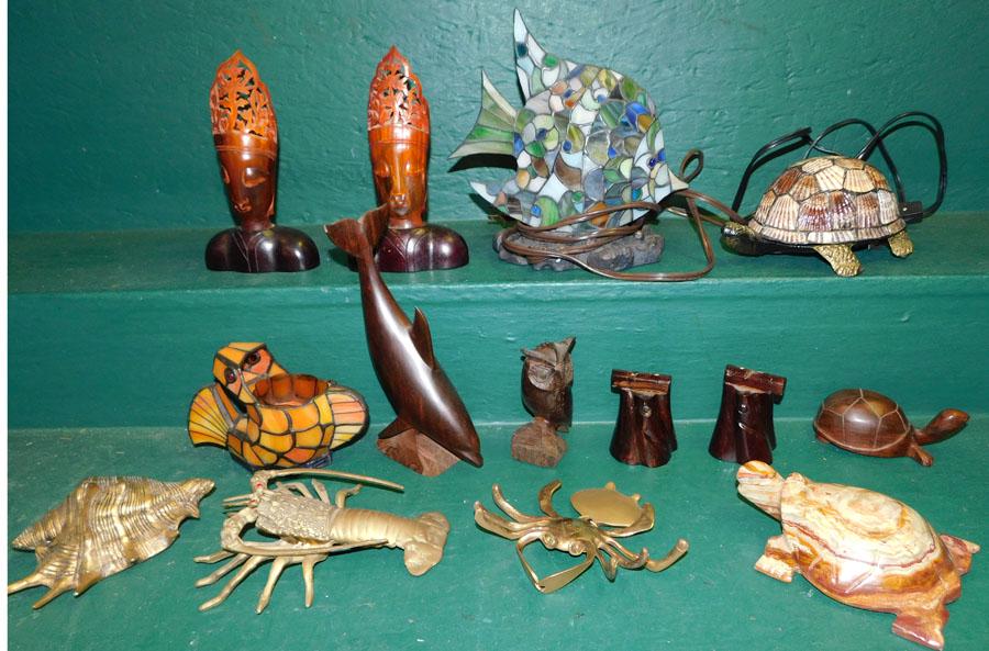 Lot Leaded Stain Glass Lamps- Misc. (1 of 3)