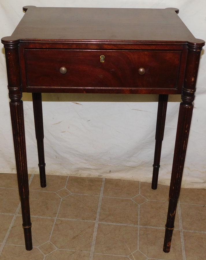 Mahogany Sheraton One Drawer Work Table (1 of 5)