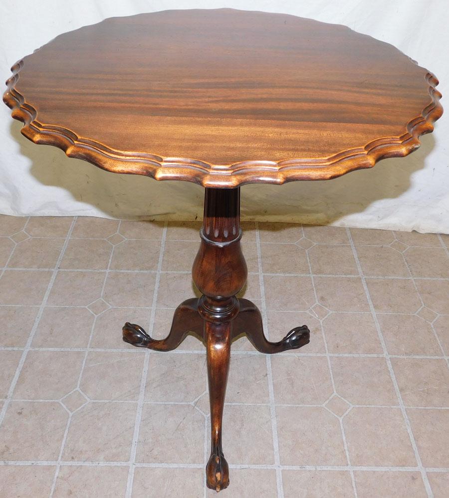 Mahogany Tilt Top Tea Table W/ Ball Claw Feet (1 of 4)