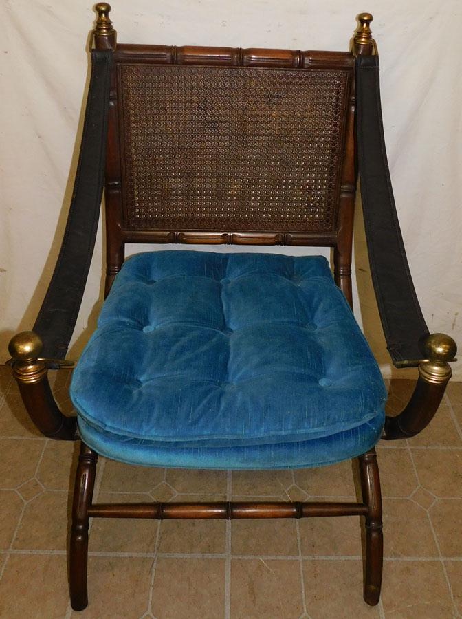 Cherry Faux Bamboo Campaign Chair (1 of 5)