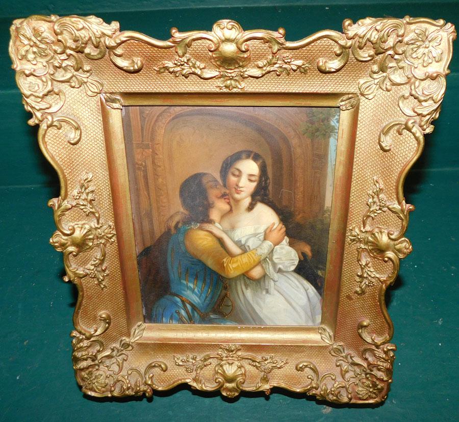 Oil On Tin In Ornate Frame On Brass Easel (1 of 2)