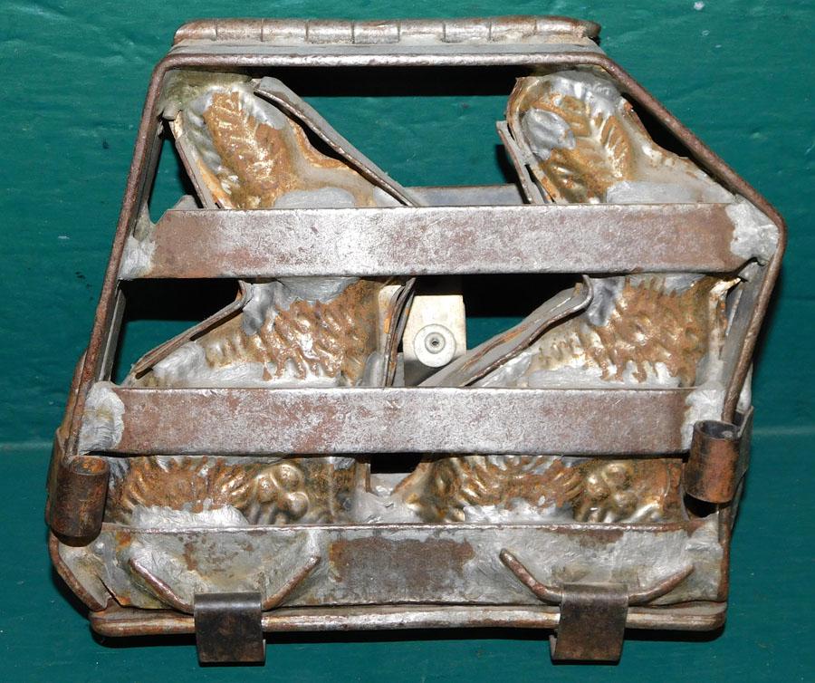 Metal Bunnies Chocolate Mold: Metal Bunnies Chocolate Mold. 9" W 7 1/4" H