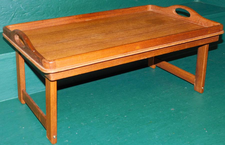 Danish Modern Solid Teak Folding Bed/Breakfast Tray (1 of 6)