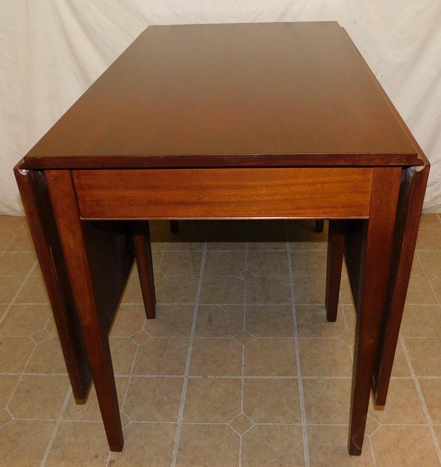 Mahogany Drop Leaf Dining Table By Craftique: Mahogany Drop Leaf Dining Table By Craftique. 66 1/4" W 42 1/4" D 30" H