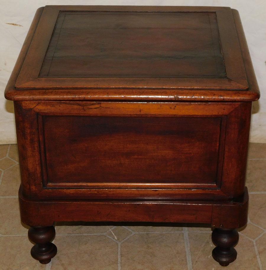 19th C Mahogany Lift Top Commode (1 of 5)