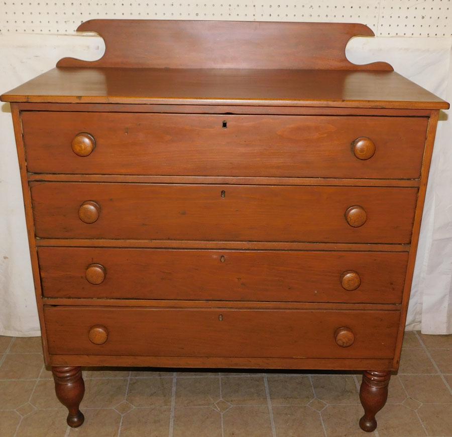 Antique Pine 4 Drawer Chest (1 of 4)
