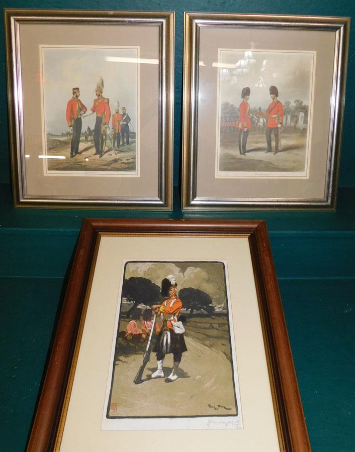 Three Framed Prints Of Soldiers (1 of 4)