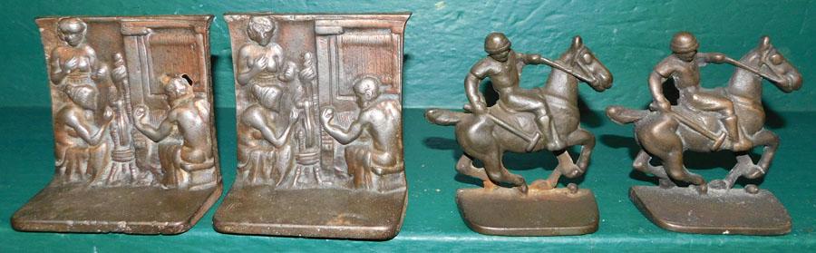 Two Pair Cast Iron Bookends (1 of 3)