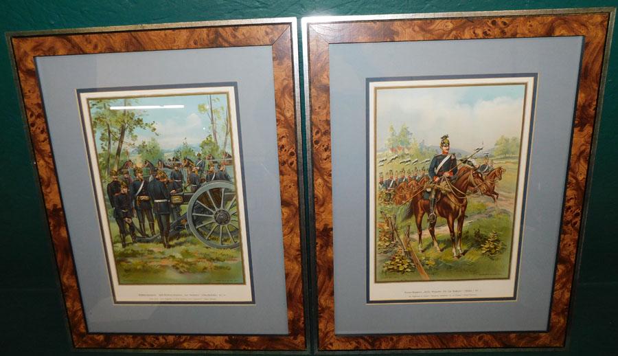 Lot Two Framed Military Scene Prints (1 of 6)