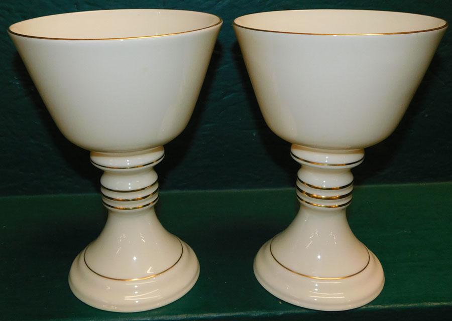 Pair Lenox Porcelain Chalice Vases (1 of 4)