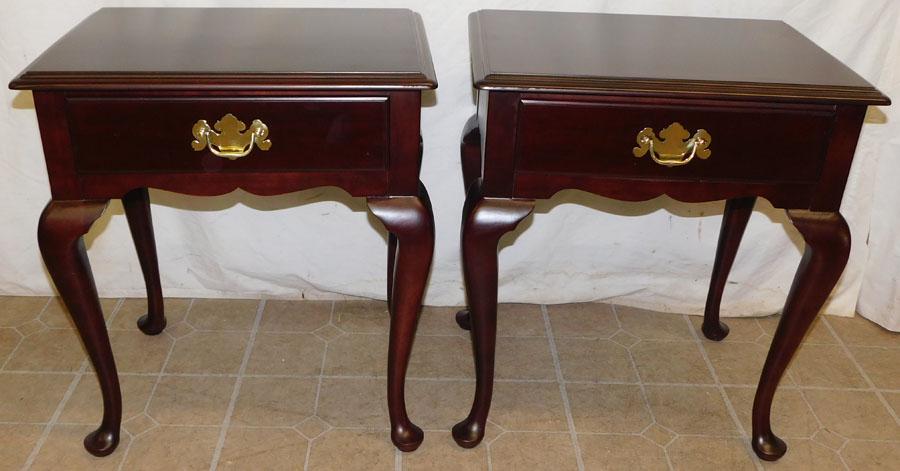 Pair Cherry Queen Anne End Tables By VA Galleries (1 of 6)