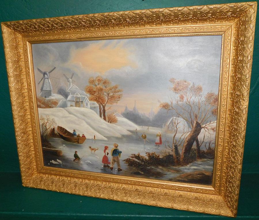 Antique OOC Snow Scene (1 of 5)