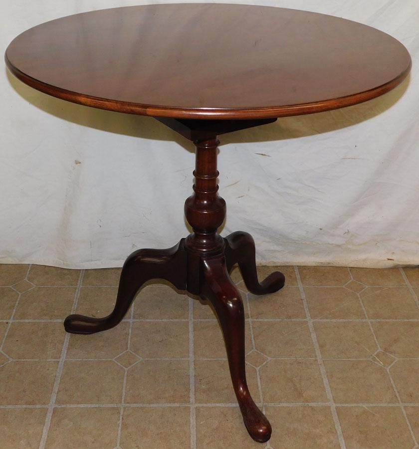 Mahogany Queen Anne Tilt Top Tea Table with Bird Cage (1 of 6)