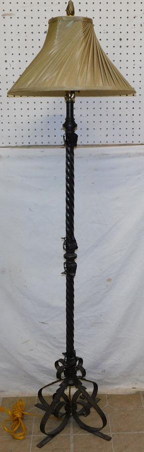 Painted Wrought Iron Floor Lamp (1 of 4)