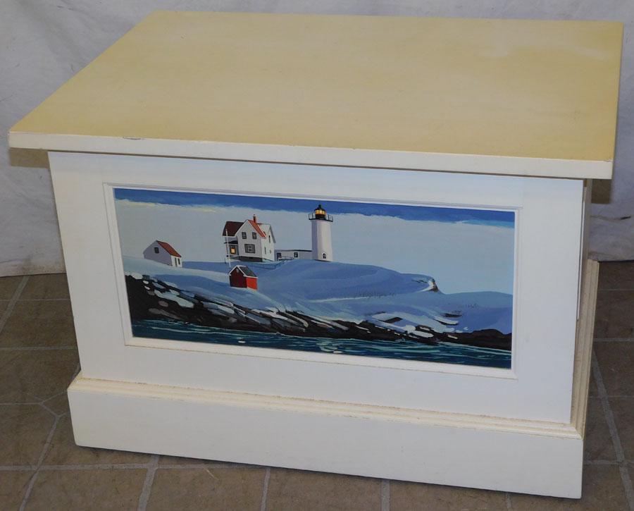 Paint Lighthouse Decorated Lift Top Box (1 of 4)