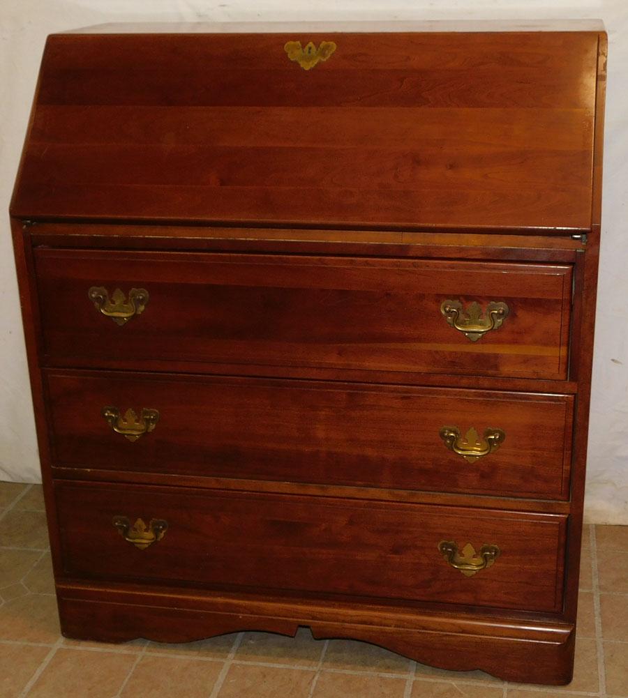 Cherry Slant Front Desk: Cherry Slant Front Desk . 34 3/4" W 18 1/2" D 40" H