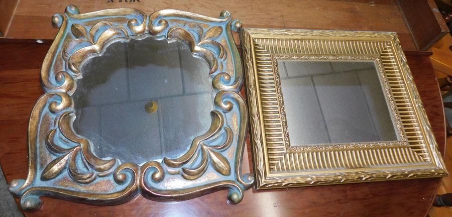 2 Small Gilt Frame Mirrors (1 of 3)