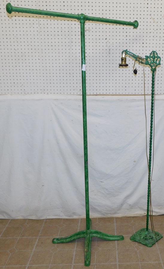 Painted Metal Floor Lamp & Metal Clothes Rack (1 of 3)