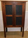 Antique Oak Punch Tin Pie Safe