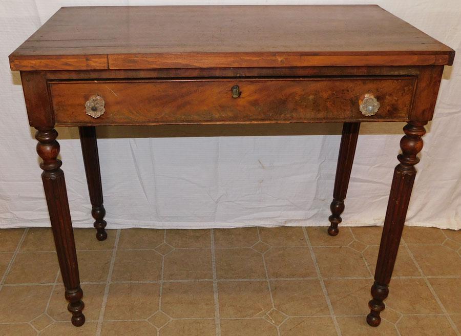 19th C Mahogany 1 Drawer Work Table (1 of 6)