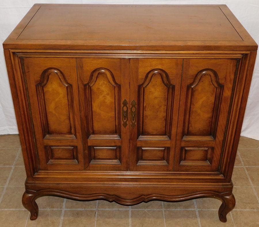 Walnut & Burl Walnut Provincial Cabinet By Master Craft (1 of 7)