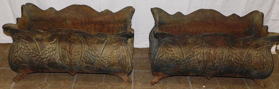 Pair Cast Iron Planters (1 of 3)